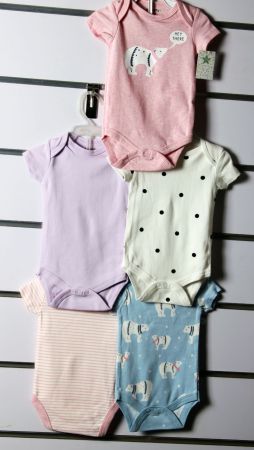 Baby body suit 5pc set short sleeve